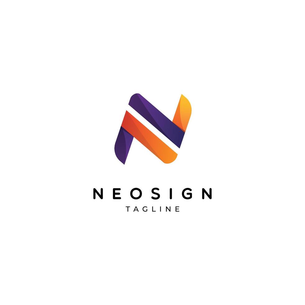 Abstract Letter Mark N Logo Design Template vector