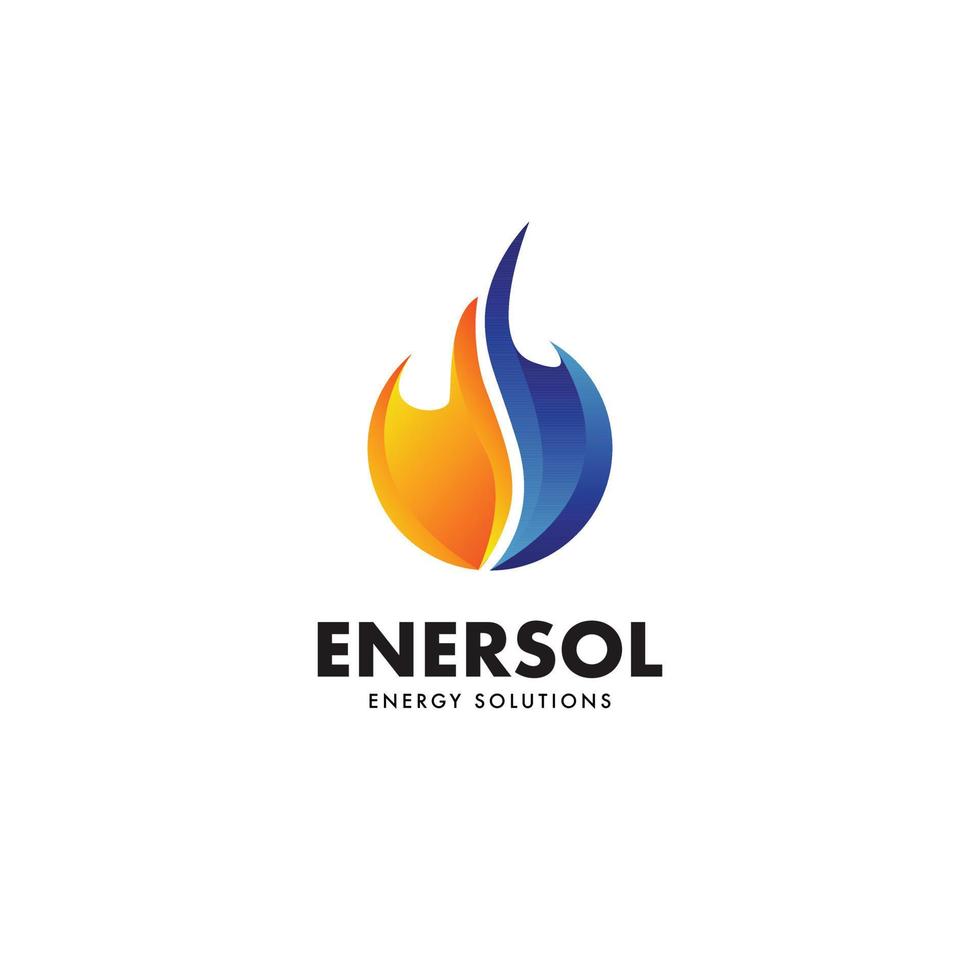 Abstract Fire Energy Element Logo Template Symbol Icon vector