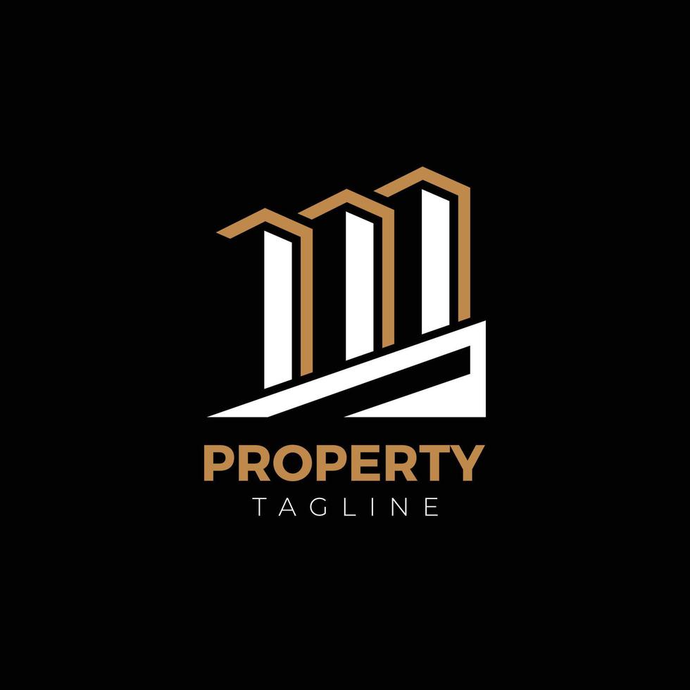 Properties Realty Building Symbol Logo Design vector