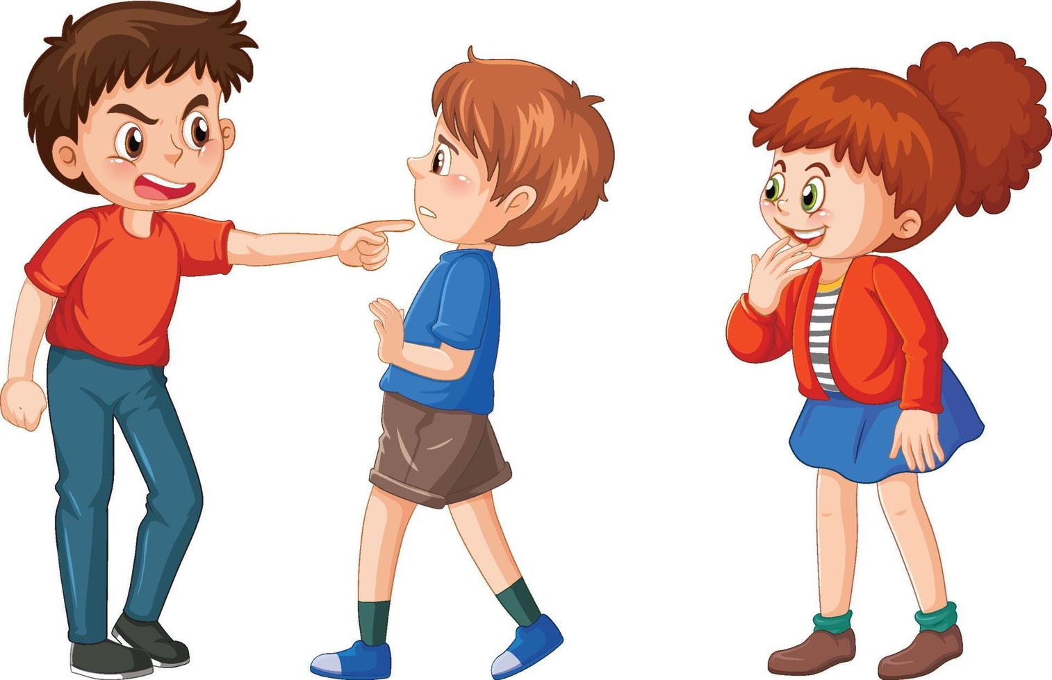 A boy abused by other kids vector