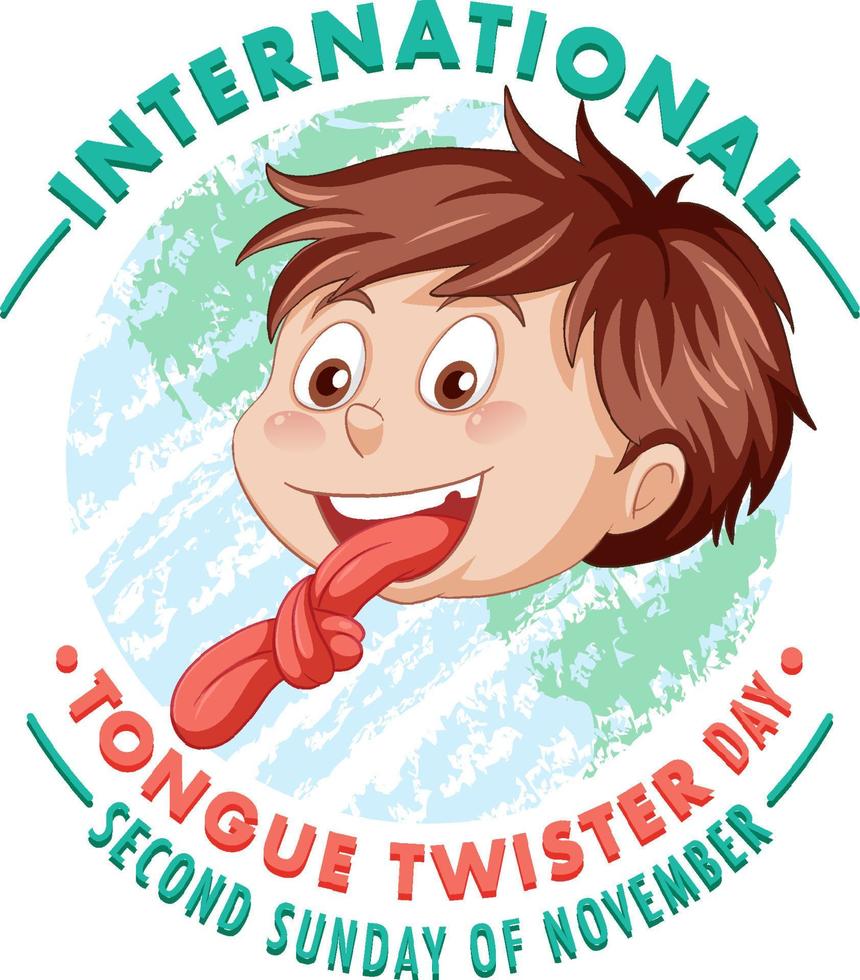 International Tongue Twister Day Banner Design vector