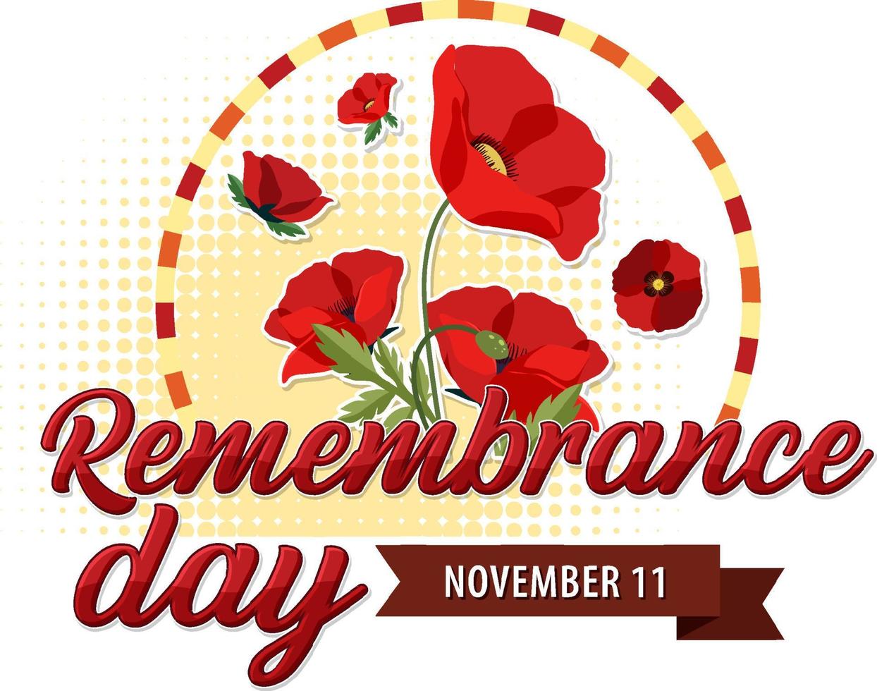 Remembrance Day Logo Design vector