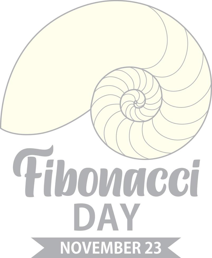Fibonacci day poster design vector