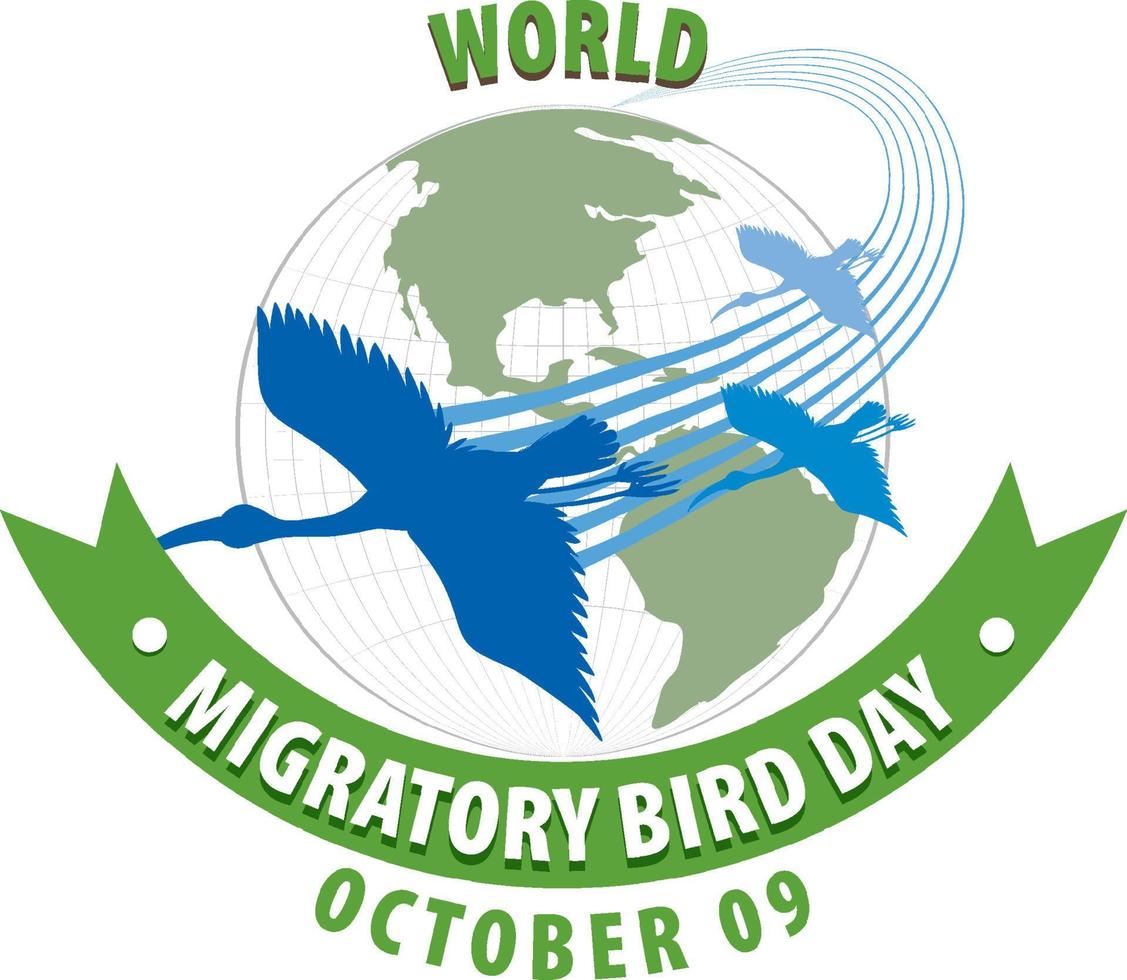 World Migratory Bird Day Banner Design vector