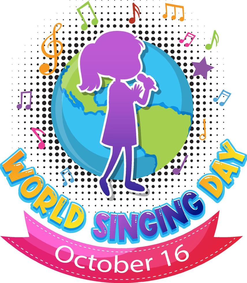 World Singing Day Banner Design vector