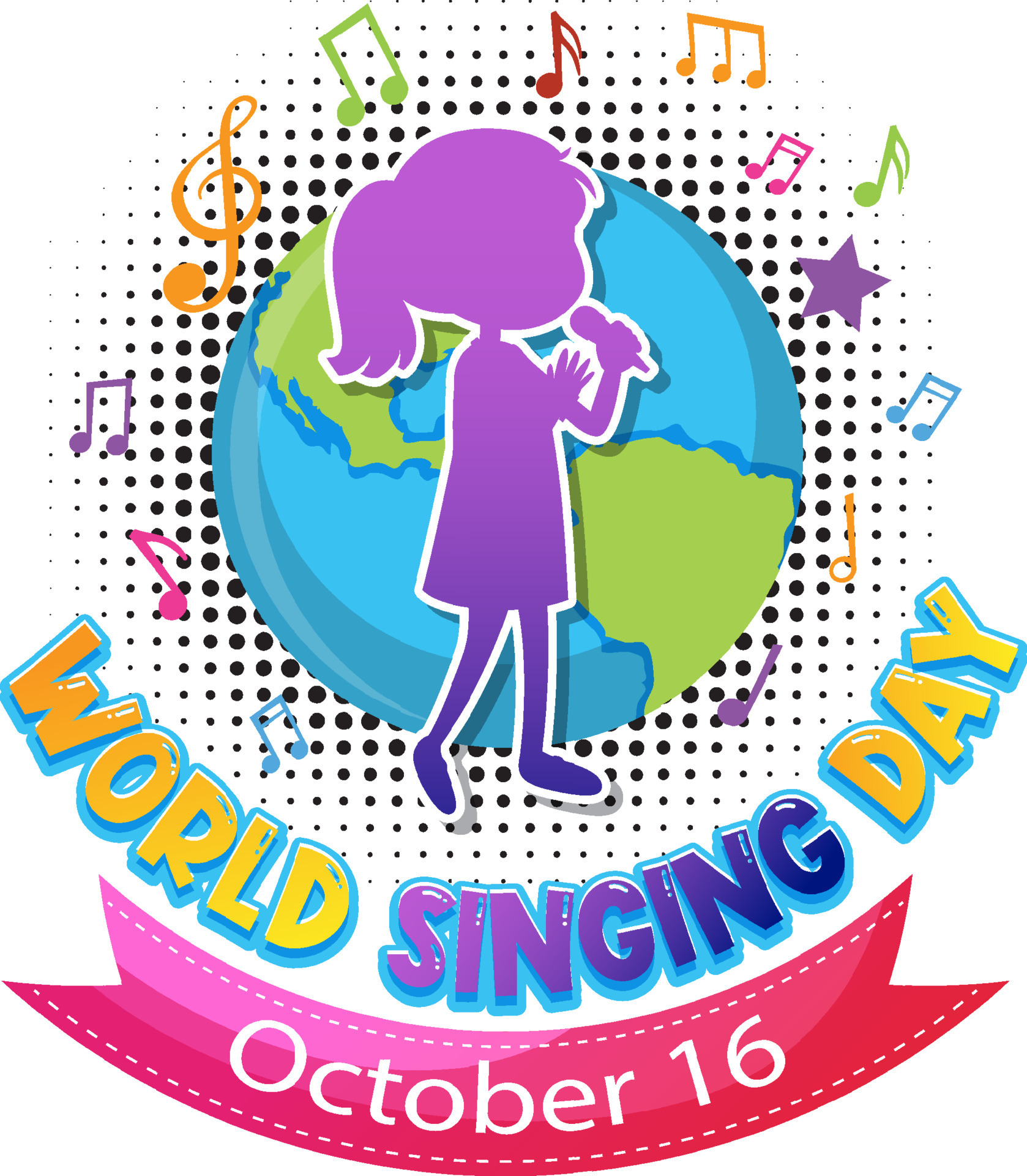 World Singing Day Banner Design 12723098 Vector Art at Vecteezy