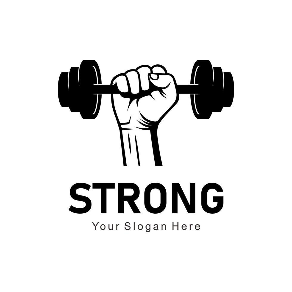 strong fitness logo vector