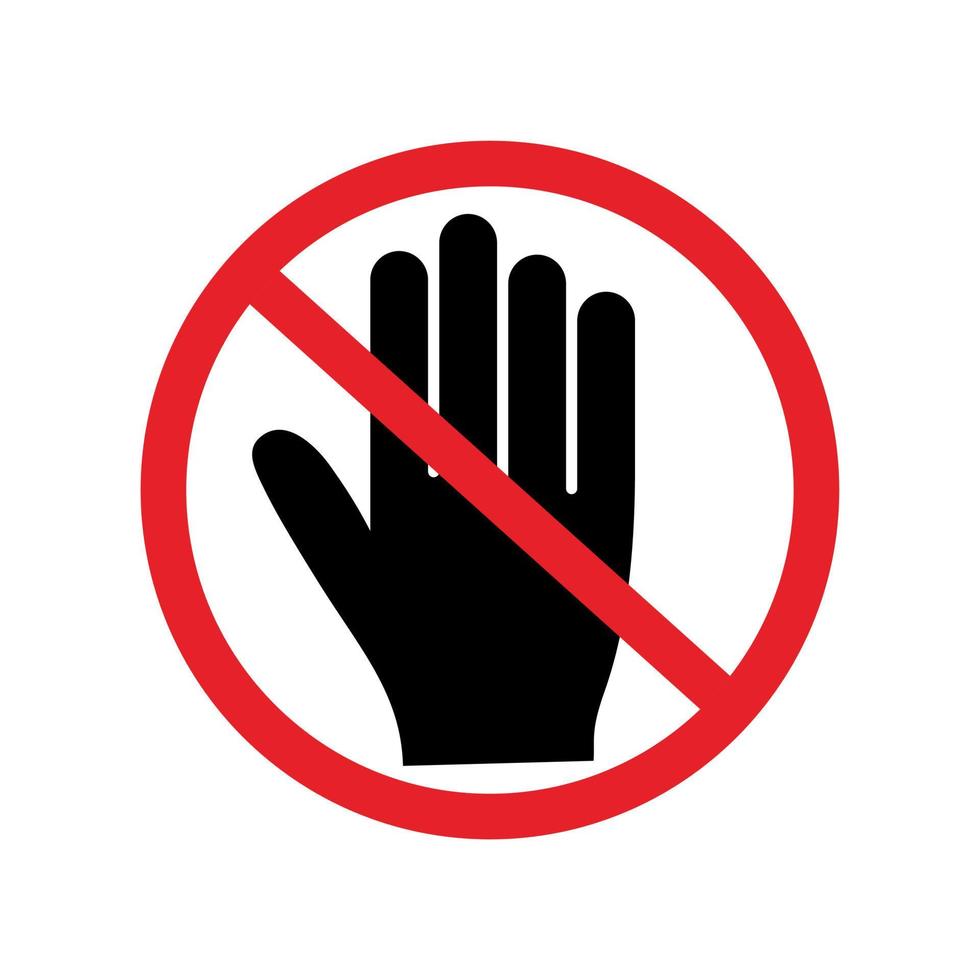 Do not touch vector icon