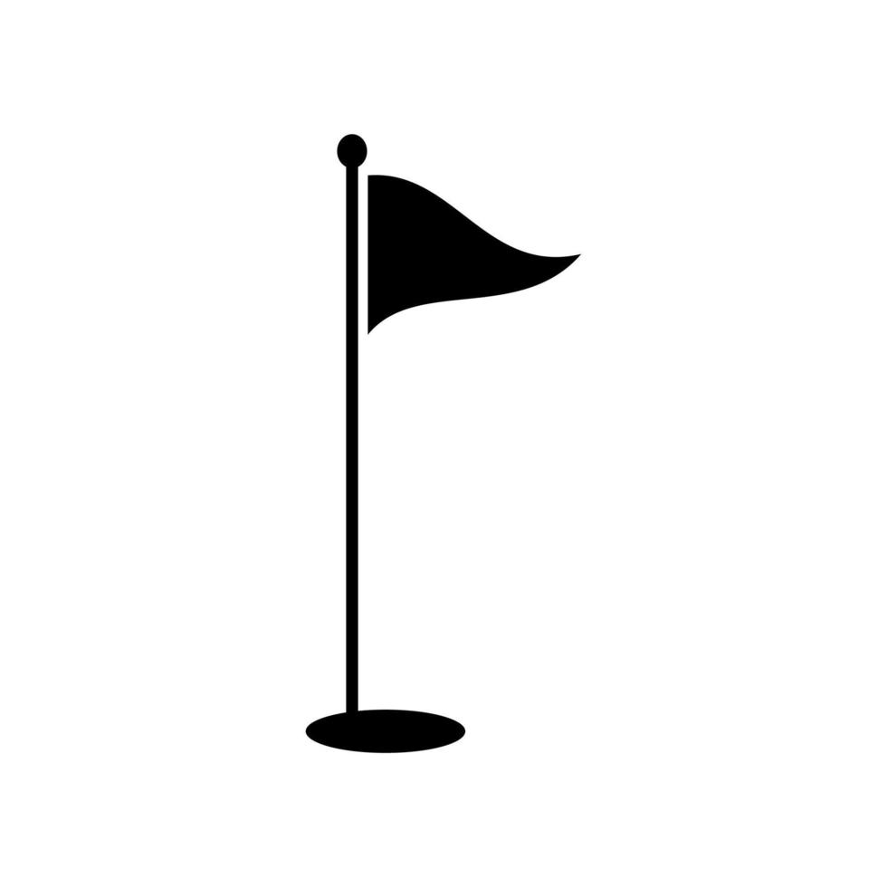 icono de vector de bandera de golf