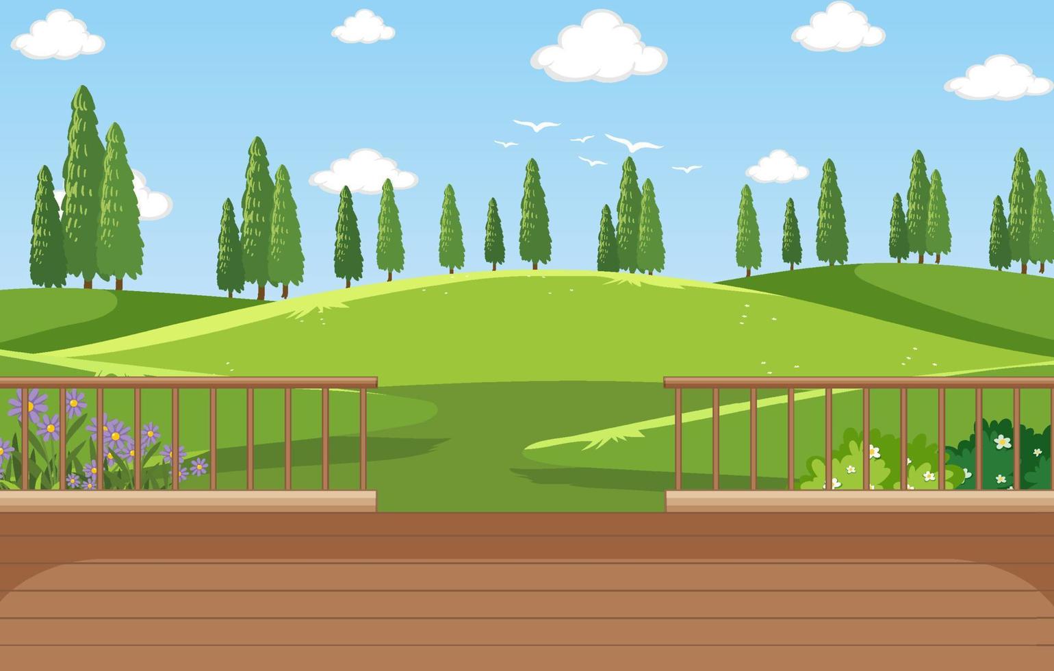 Outdoor park background template vector