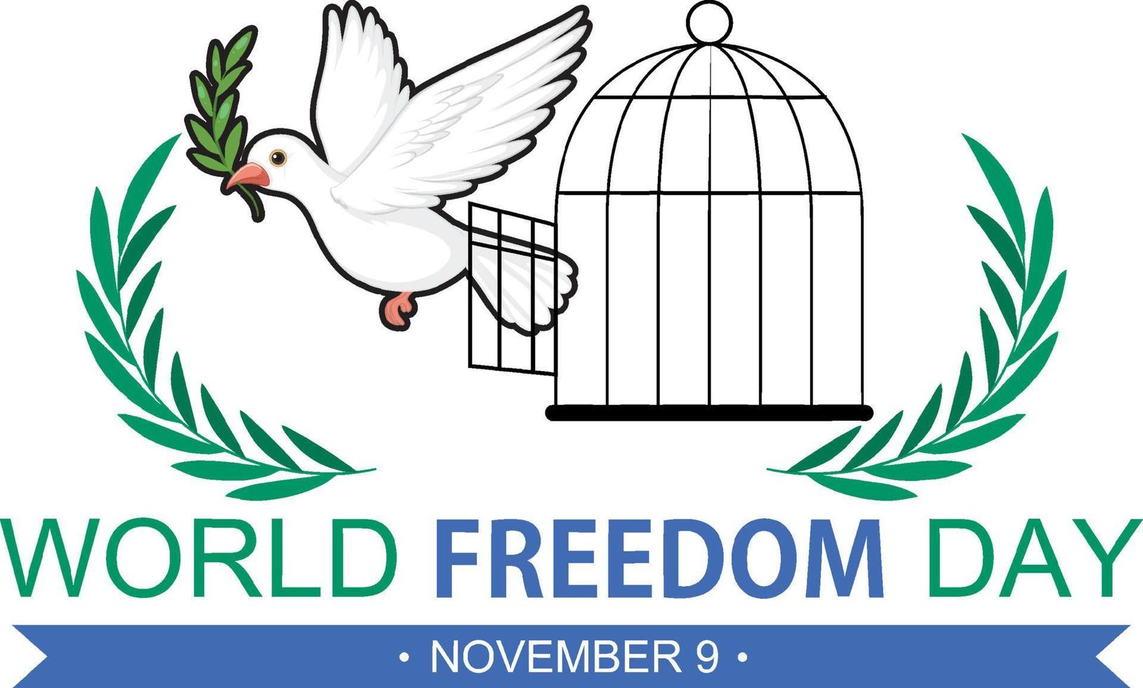 plantilla de póster del día mundial de la libertad vector