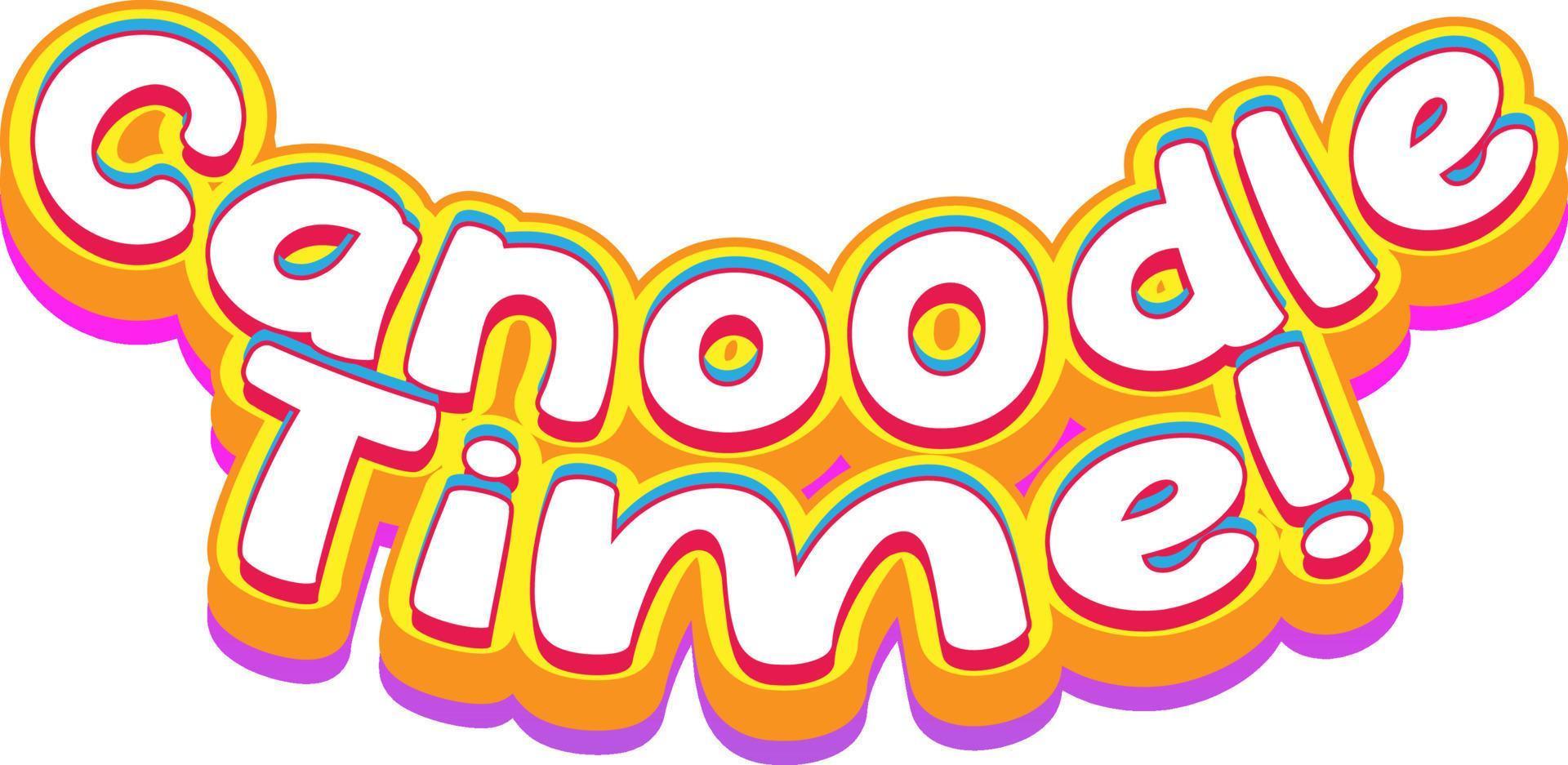 Canoodle time isolated word text vector