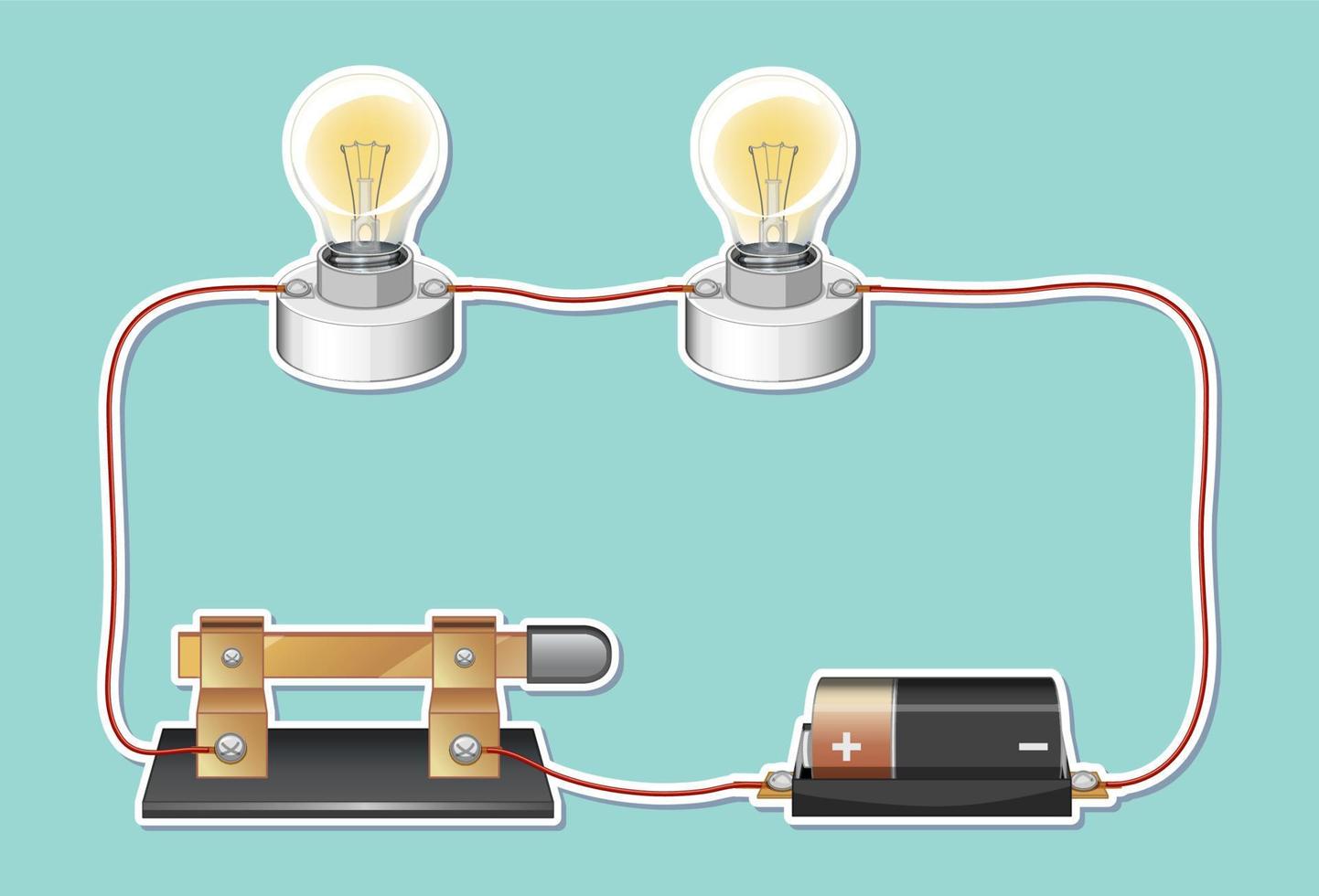 diseño en miniatura con circuito eléctrico simple vector