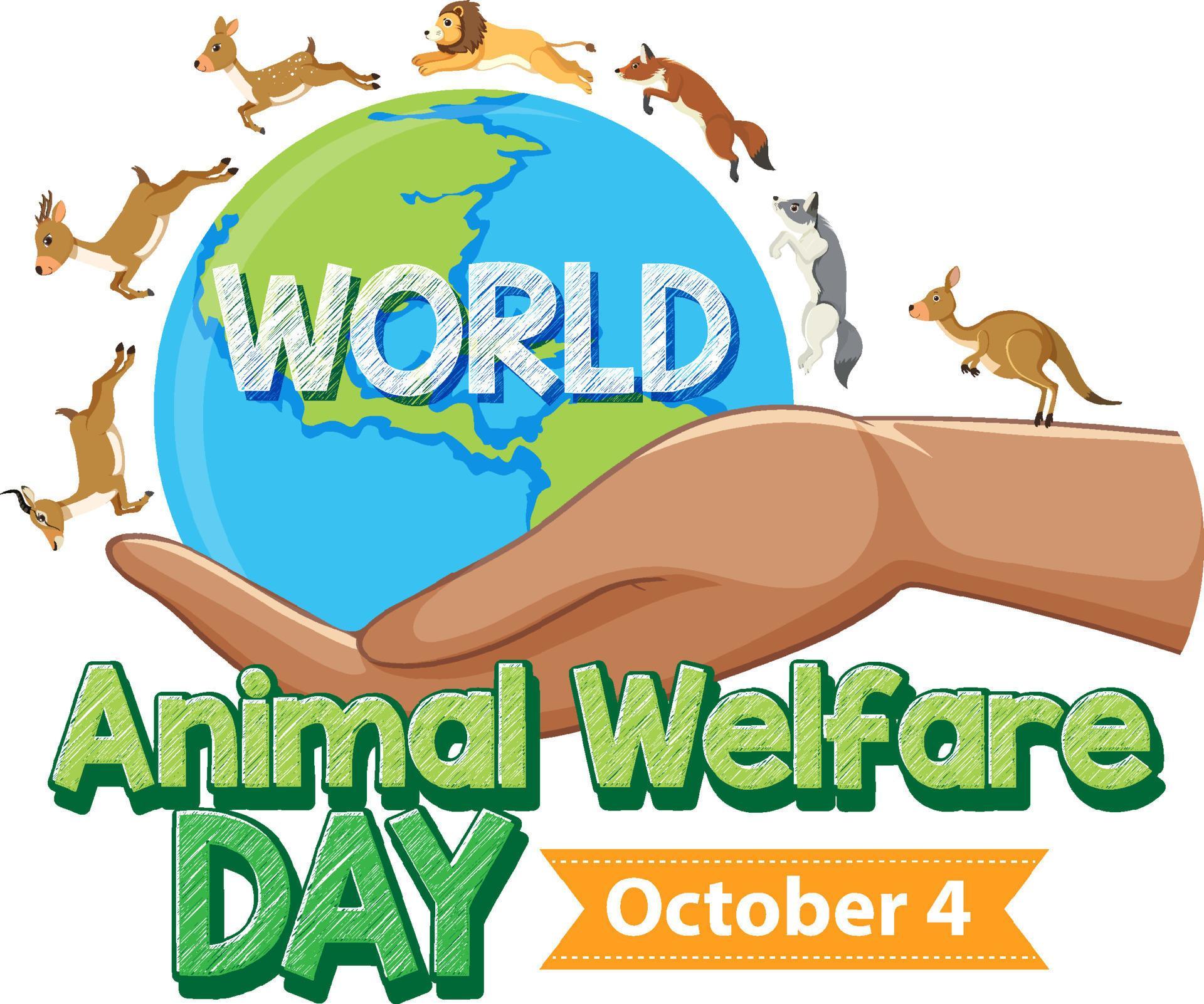 World Animal Welfare Day October 4 12723430 Vector Art at Vecteezy