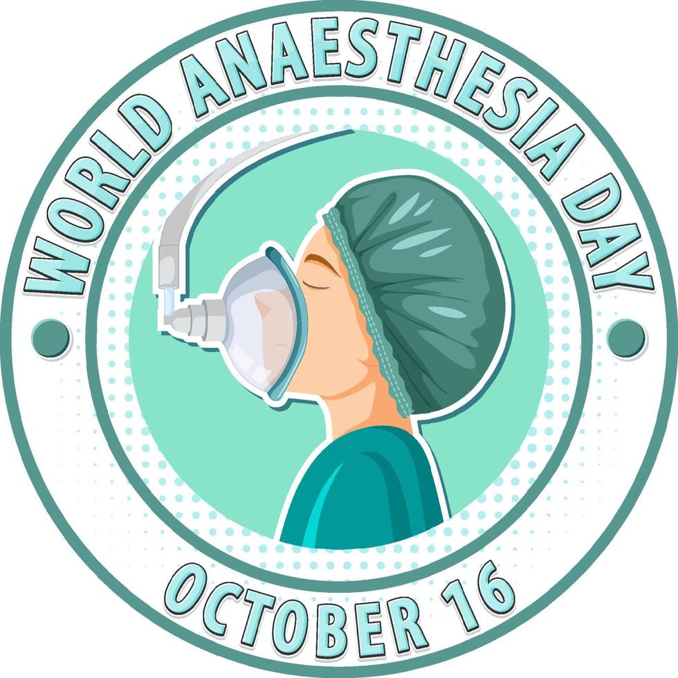 World Anaesthesia Day Logo Design vector