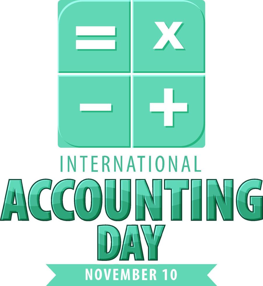 International Accounting Day Logo Design vector