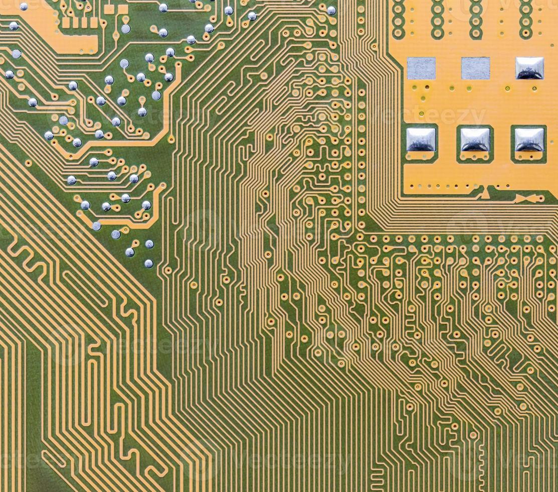 Circuit board integrated on computer photo