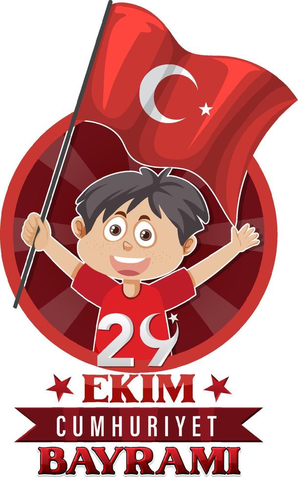 Republic Day of Turkey poster design vector