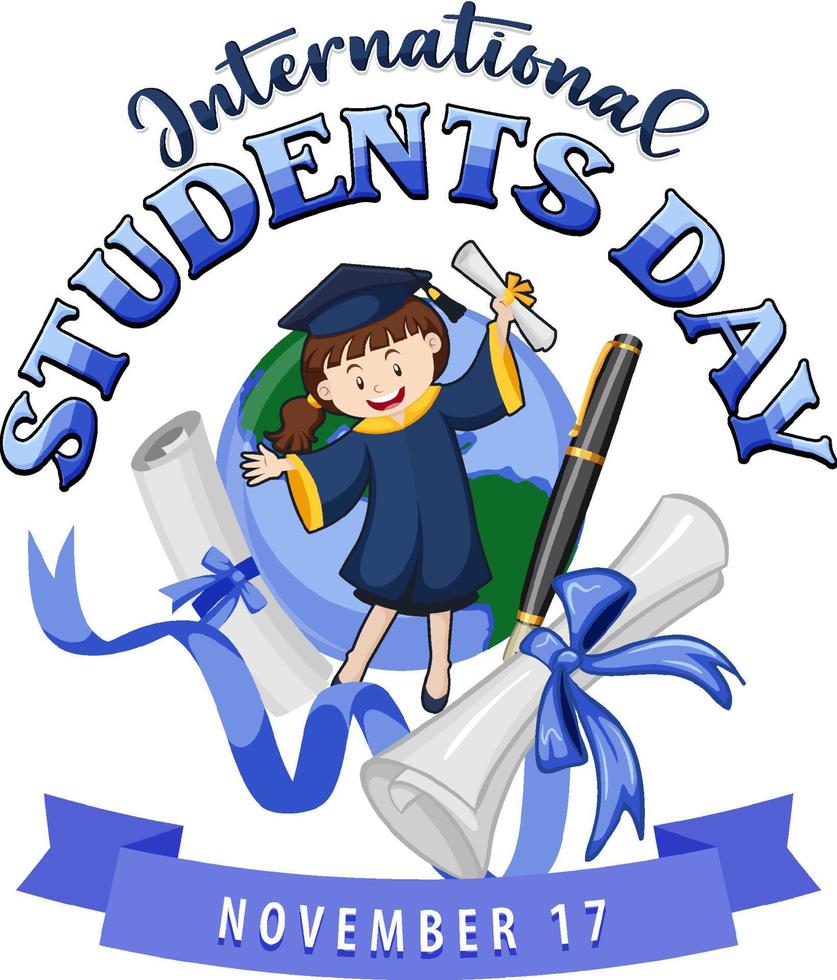 International Students Day Banner Design vector