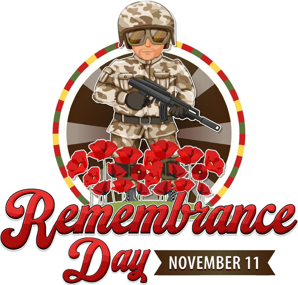 Remembrance Day Logo Design vector