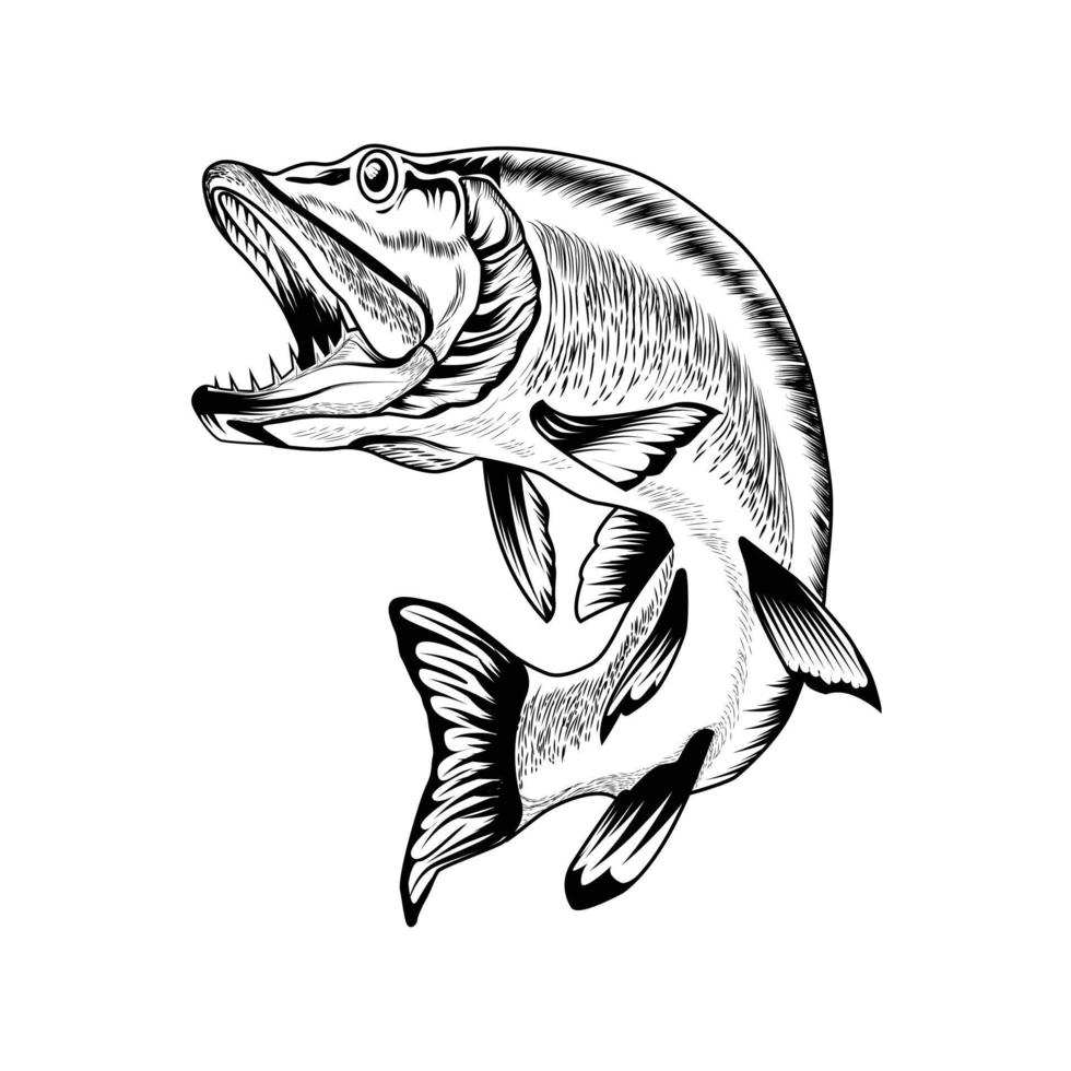 Ilustración de diseño de vector de pescado