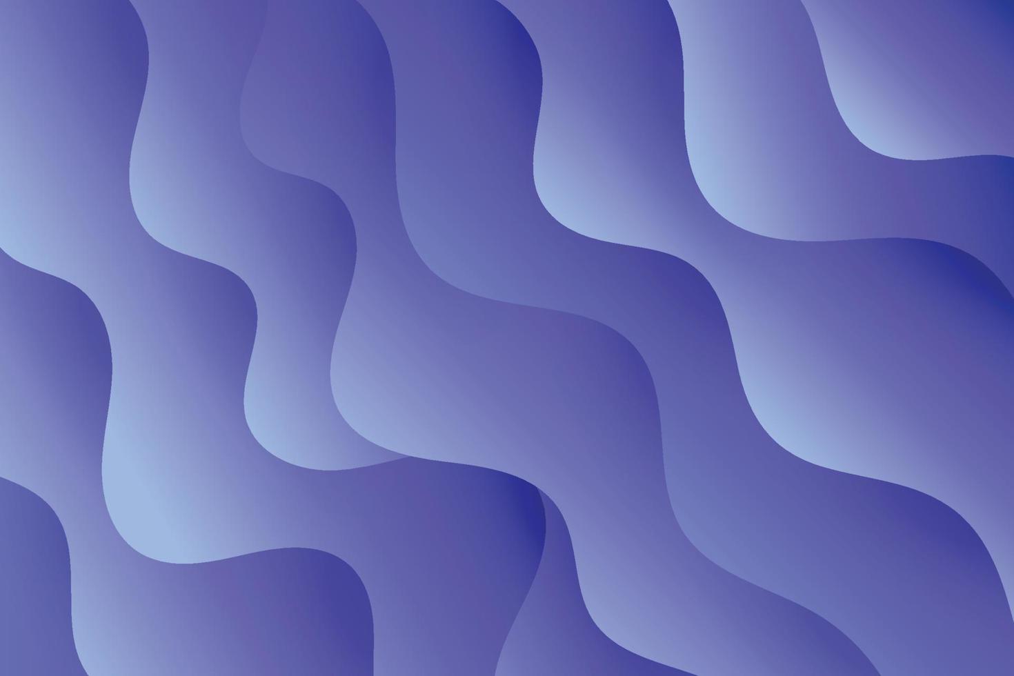 Blue liquid gradient wavy illustration. Abstract background of motion waves. vector