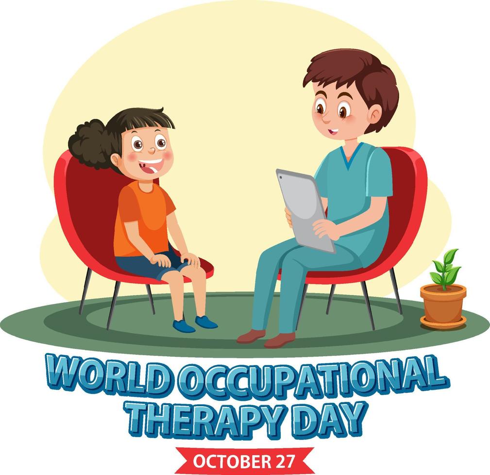 World Occupational Therapy Day Banner Design vector