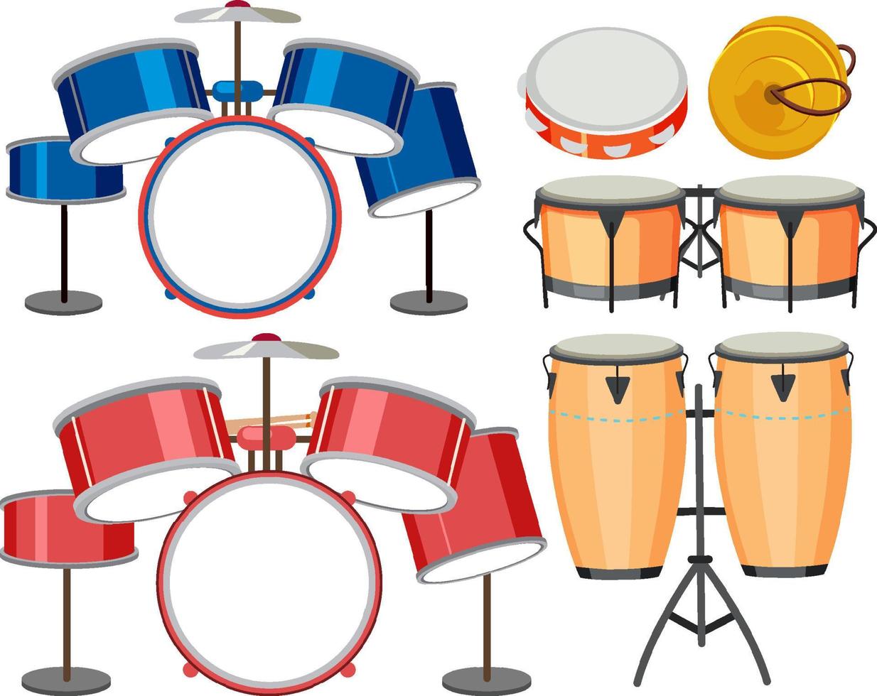 conjunto de instrumentos musicales vector