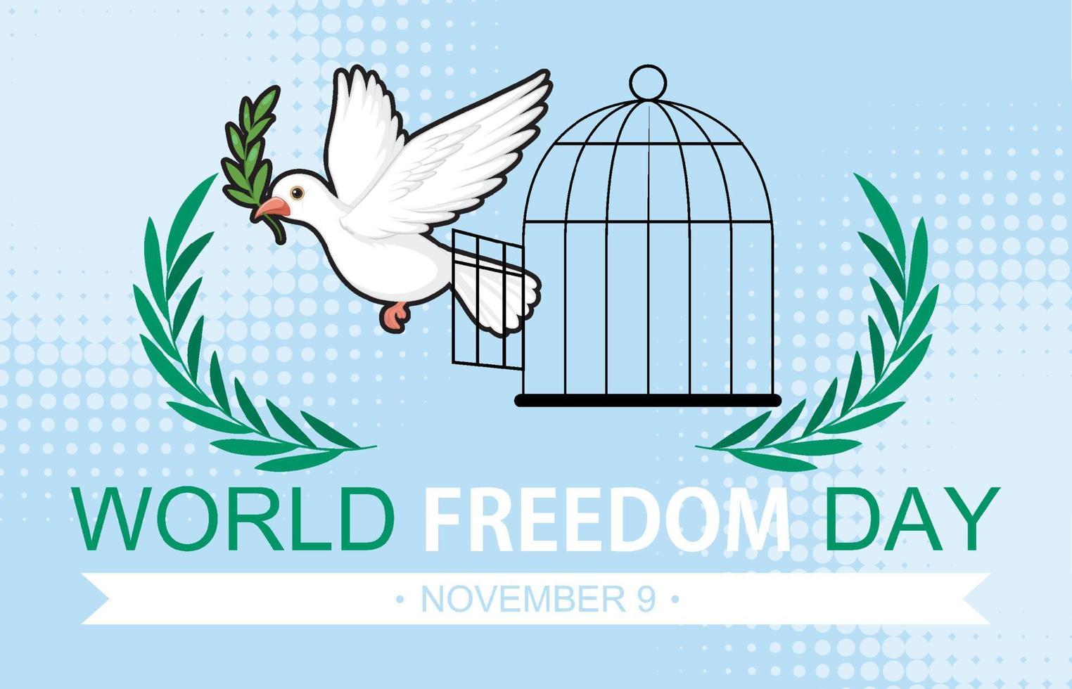 World freedom day postr template vector