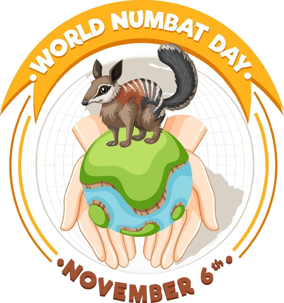 World Numbat Day Logo Concept vector