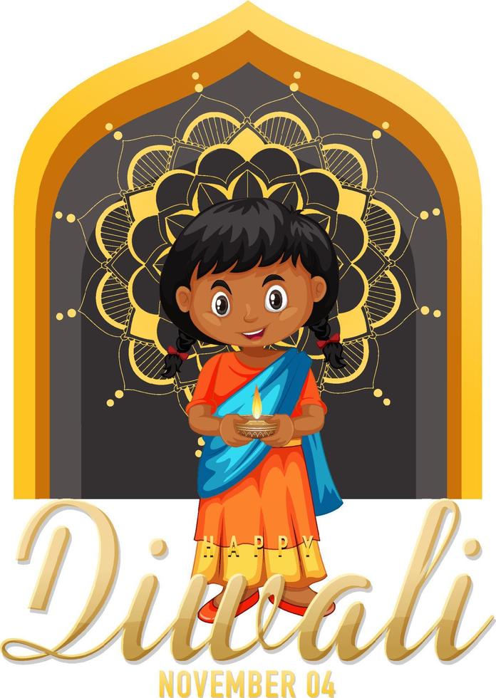 Happy Diwali Day Poster Design vector