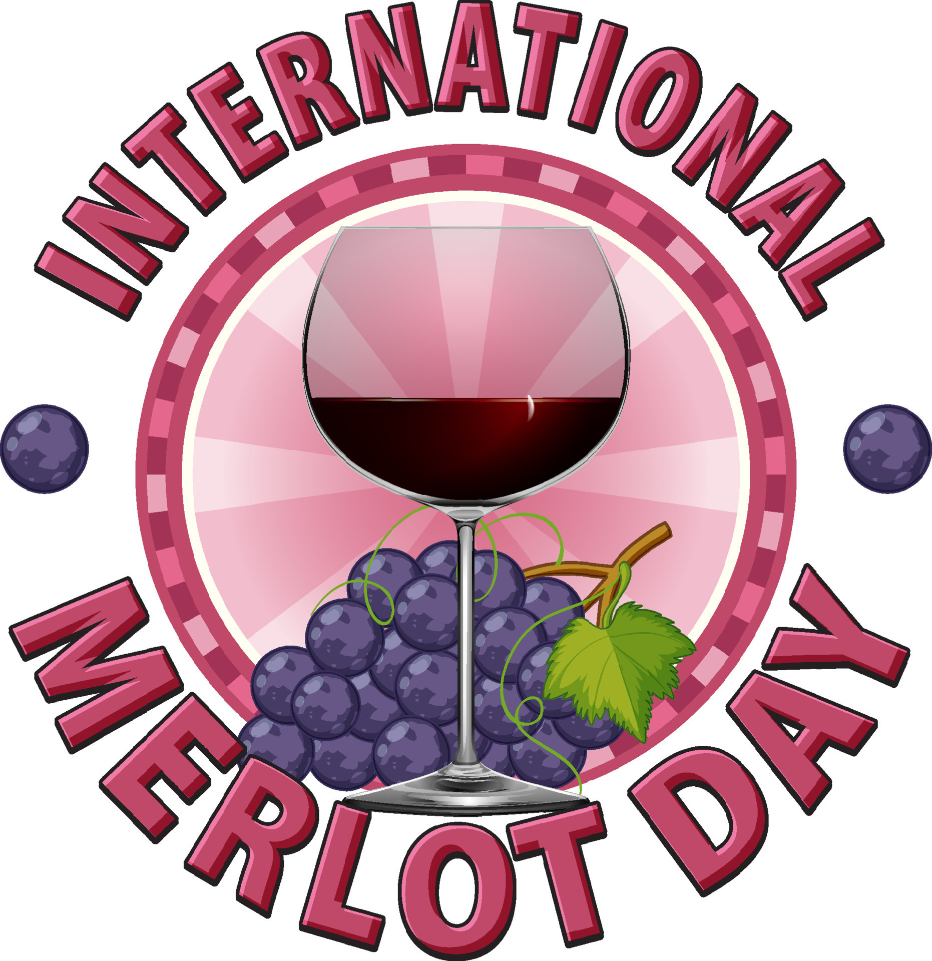 International Merlot Day Logo Design 12724080 Vector Art at Vecteezy