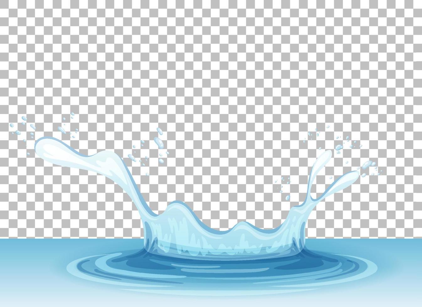 Water splash on grid background vector