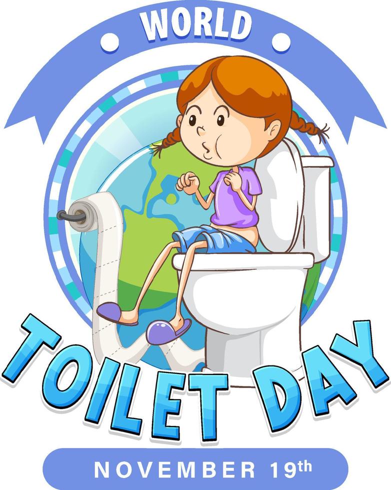 World toilet day text design 12724177 Vector Art at Vecteezy