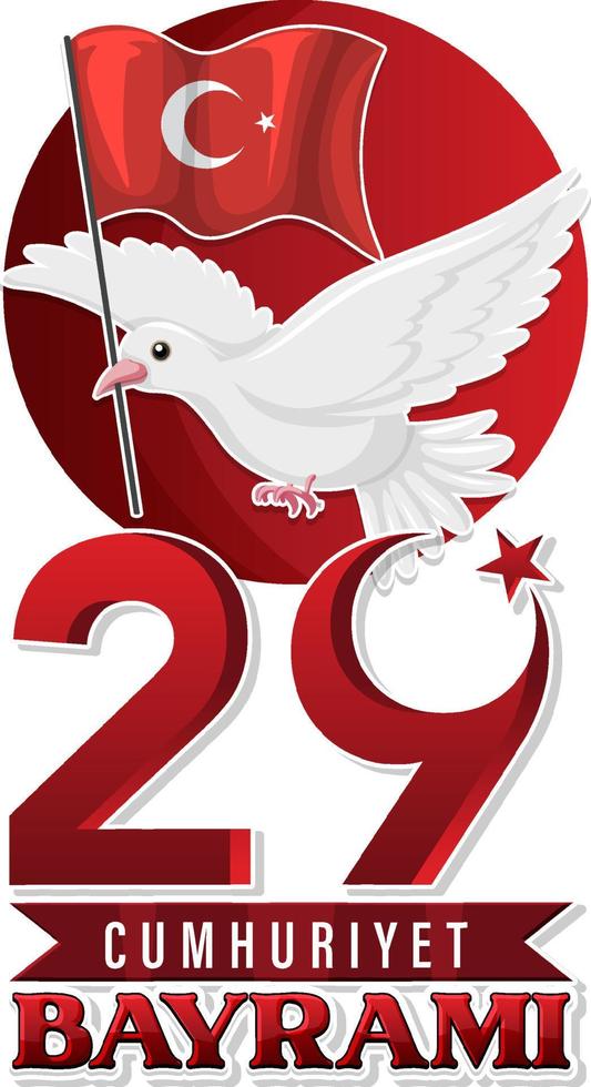 Republic Day of Turkey poster design vector