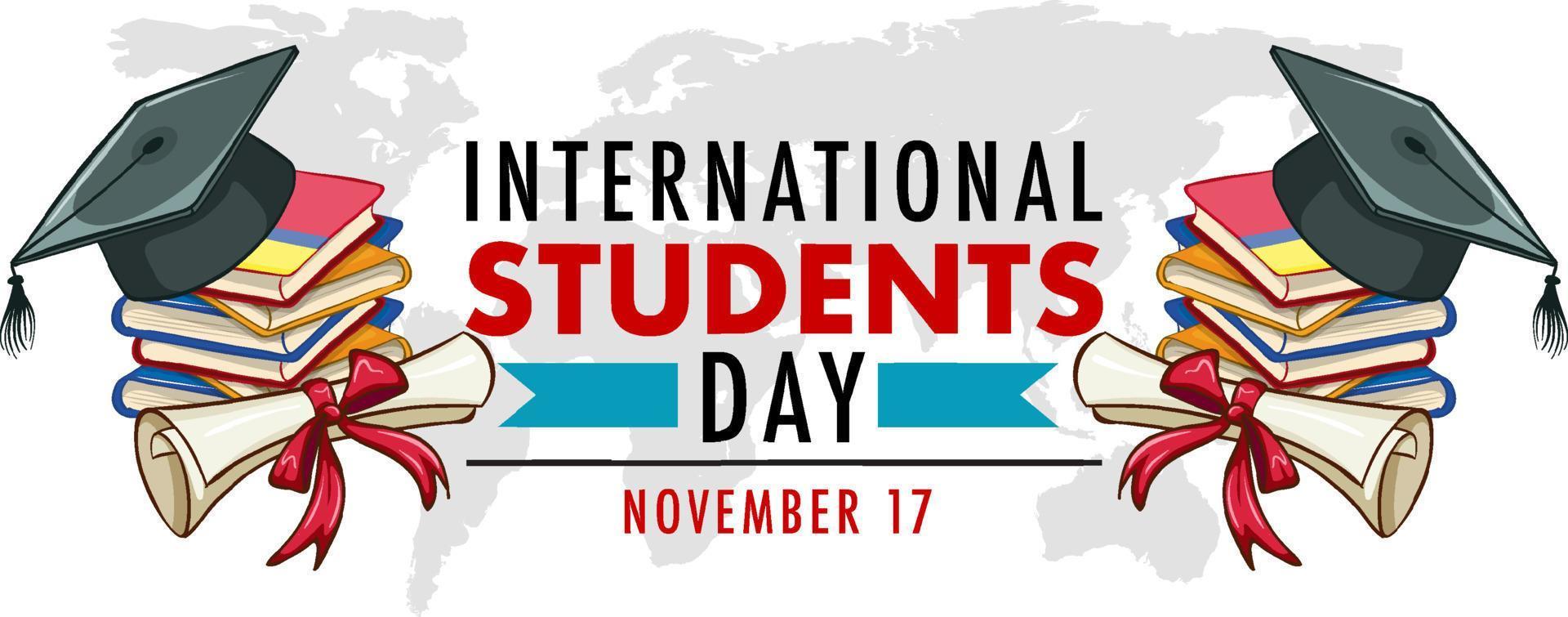 International Student Day Banner Design vector