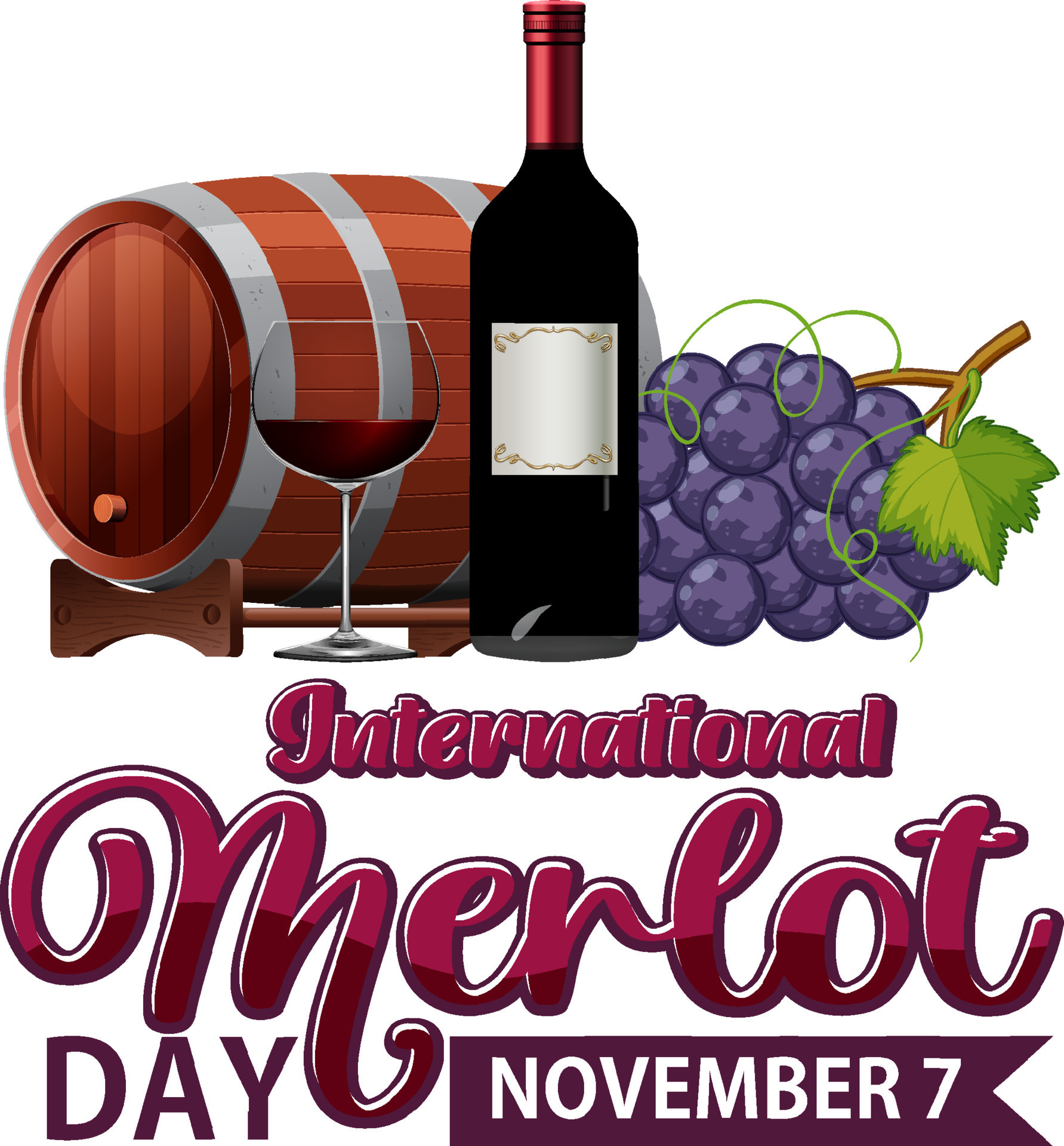 International merlot day poster design 12724272 Vector Art at Vecteezy