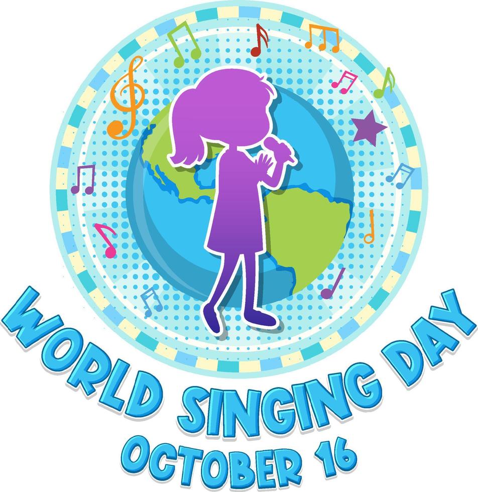 World Singing Day Banner vector