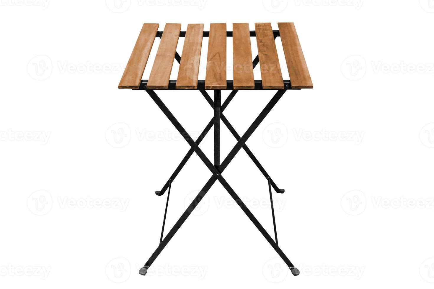 Wooden folding table. photo