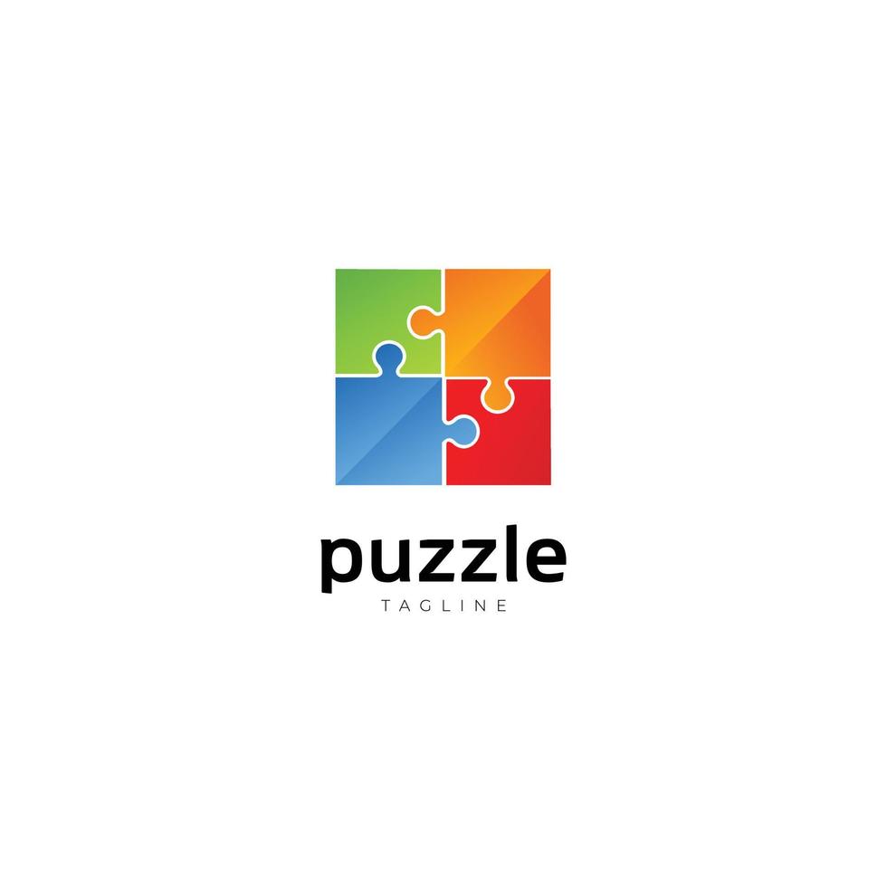 Colorful Puzzle Logo Sign Symbol Icon vector