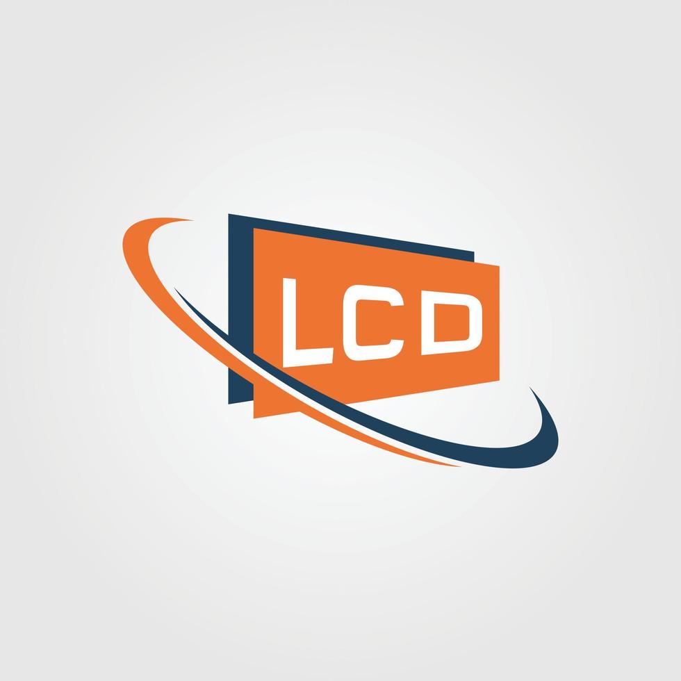 Simple LCD Logo Design Symbol Icon vector