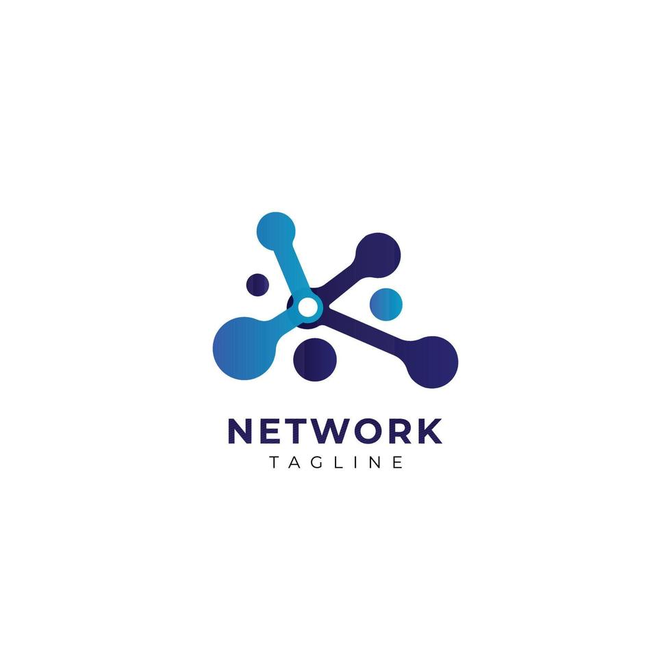 Linked Connection Media Networks Logo Design Symbol Template vector