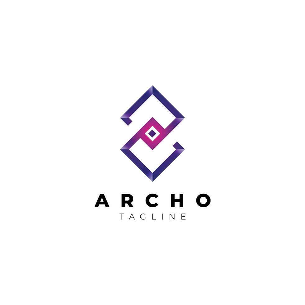 plantilla de diseño de logotipo de forma púrpura abstracta vector