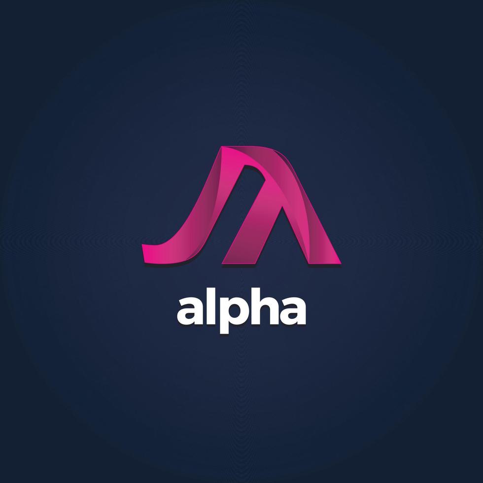 Abstract Letter Mark A Logo Design Template vector