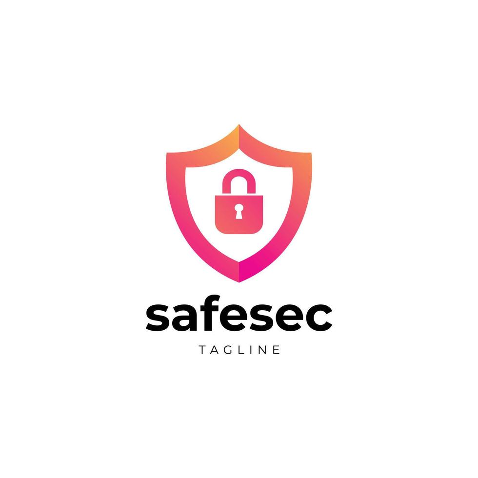 Safe Secure Shield Technology Data Logo Sign Symbol Icon vector