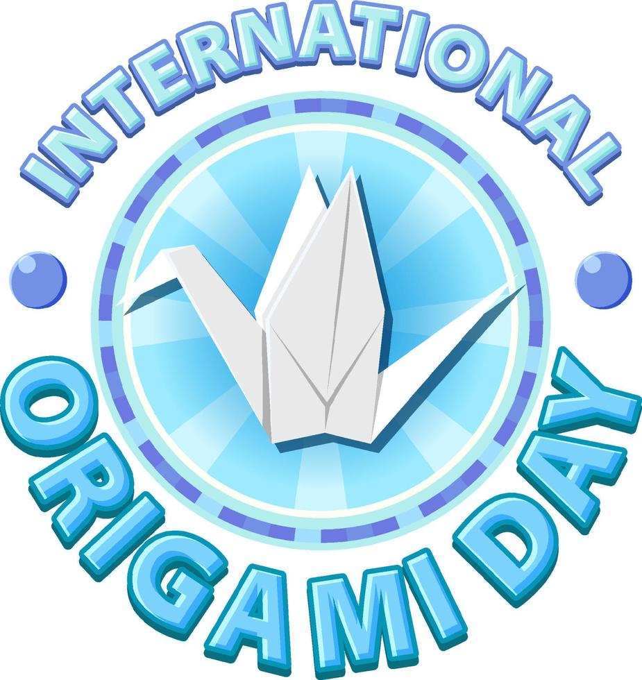 diseño de banner del día internacional del origami vector