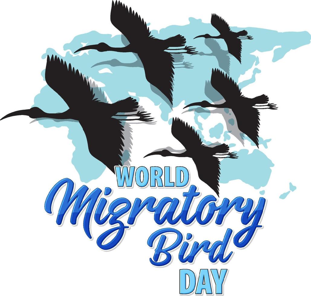 diseño de banner del día mundial de las aves migratorias vector