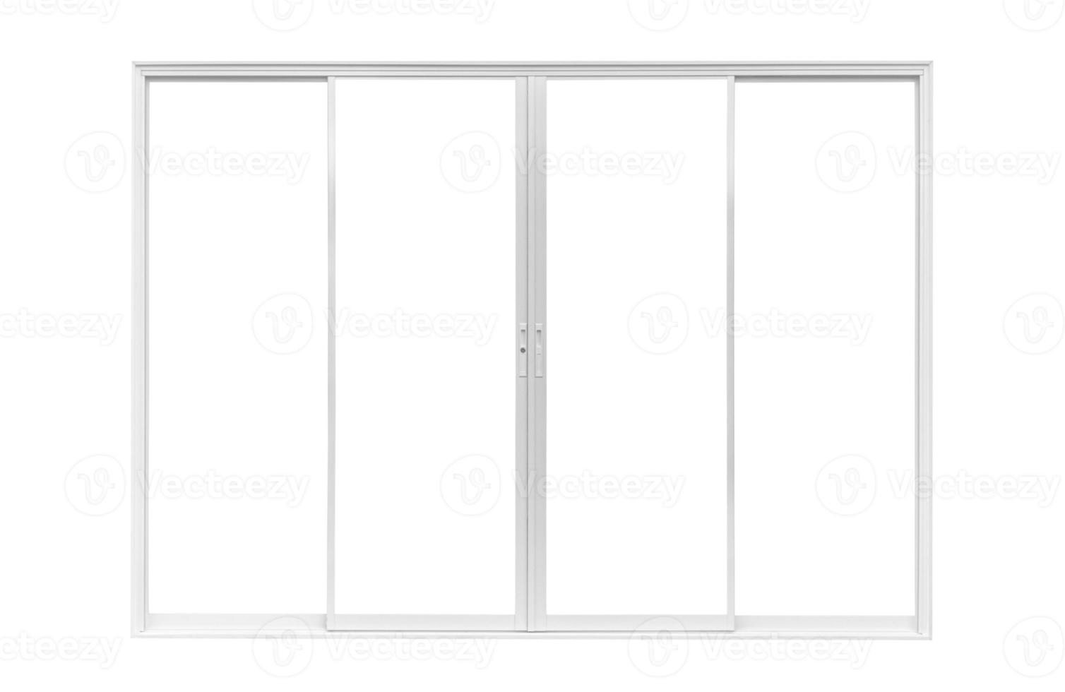 Real modern house window frame isolated on white background with clipping path photo