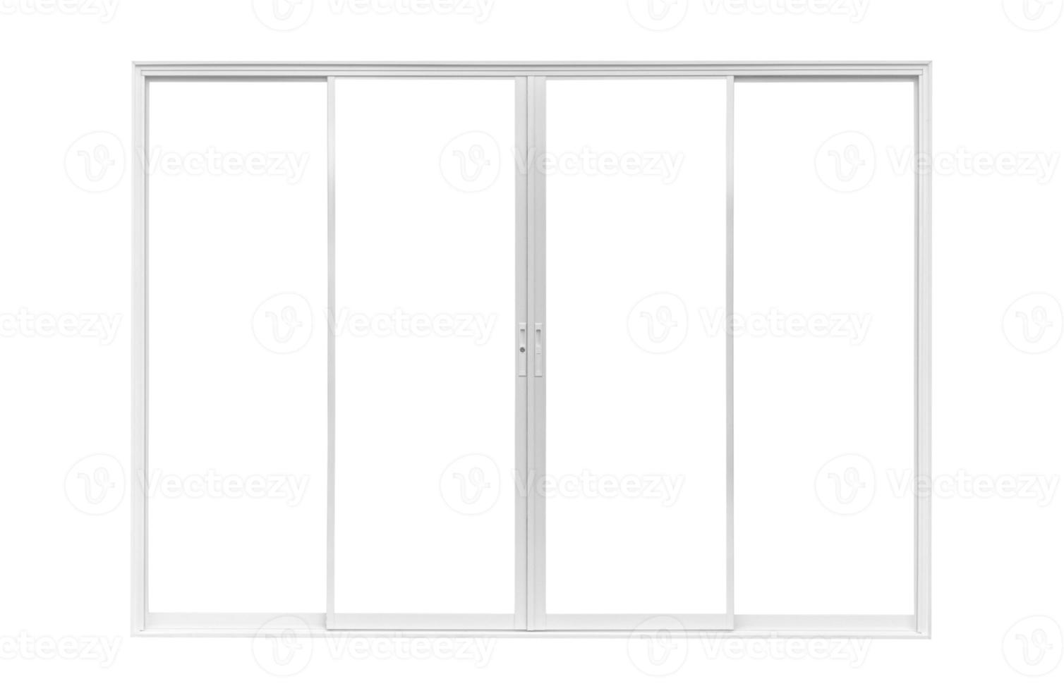 Real modern house window frame isolated on white background with clipping path photo