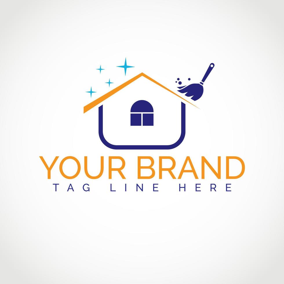 Cleaning Service Logo Vector. Abstract Cleaning Logo Style. Cleaning Logo Template Vector Illustration.